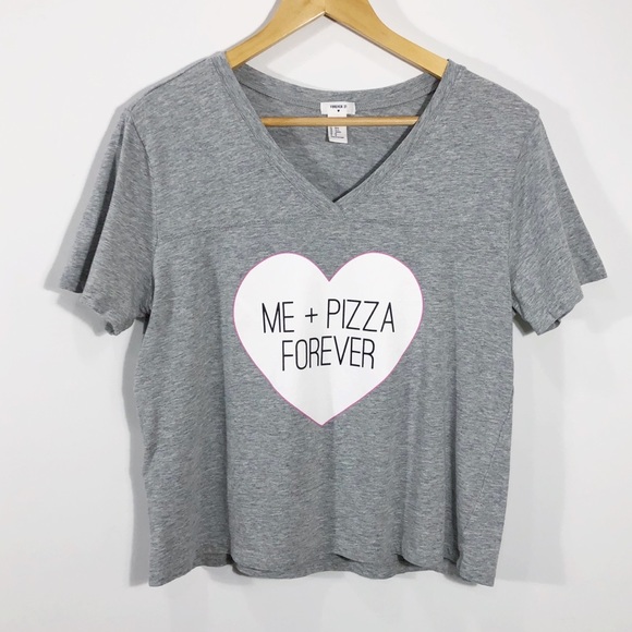 Tops - Me + Pizza Forever Heart Crop Top